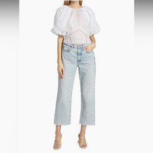 FRAME | Denim ‘Le Jane Crop’ Wide-Leg in Light Blue